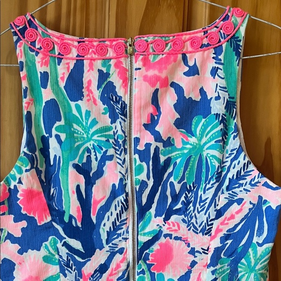 Lilly Pulitzer Pink and Blue Embroidered Dress - Picture 7 of 9